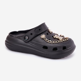 Zapatillas de espuma para mujeres con alfileres negros 4