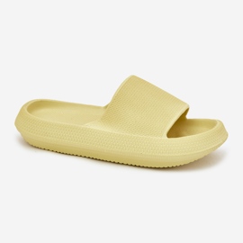 Zapatillas de espuma ligera de mujeres en una suela gruesa de lima verde 4