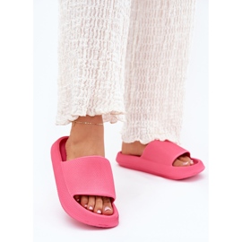 Zapatillas de espuma ligera de mujeres en un fucsia suela gruesa rosa 2