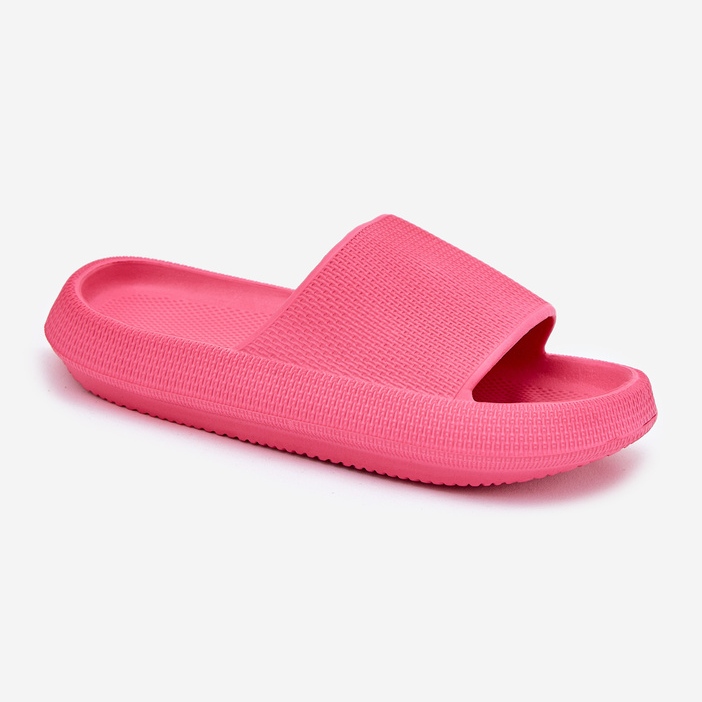 Zapatillas de espuma ligera de mujeres en un fucsia suela gruesa rosado 1