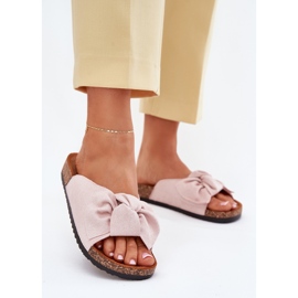 Flip Flip Flip Flip en la suela de corcho con un arco rosa claro 2