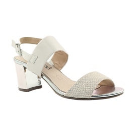 Caprice sandalias zapatos de mujer 28302 marrón amarillo 1