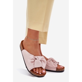 Flip Flip Flip Flip en la suela de corcho con un arco rosa claro 1