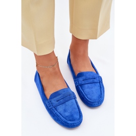 Mocasines de cobalto de gamuza para mujeres azul 5