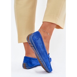 Mocasines de cobalto de gamuza para mujeres azul 6