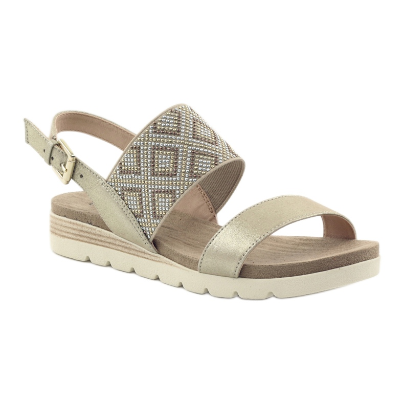 Sandalias caprice zapatos de mujer 28604 beige 1