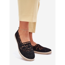 Encaje encaje para mujeres alpargatas negras negro 1 Encaje encaje para mujeres alpargatas negras negro 1