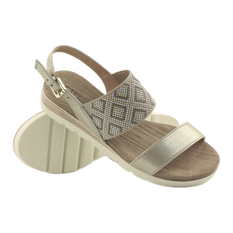 Sandalias caprice zapatos de mujer 28604 beige 3