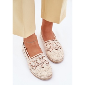 De encaje beige alpargatas 5
