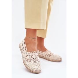 De encaje beige alpargatas 2