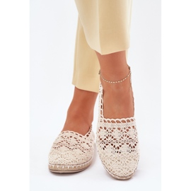 De encaje beige alpargatas 3