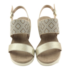 Sandalias caprice zapatos de mujer 28604 beige 4
