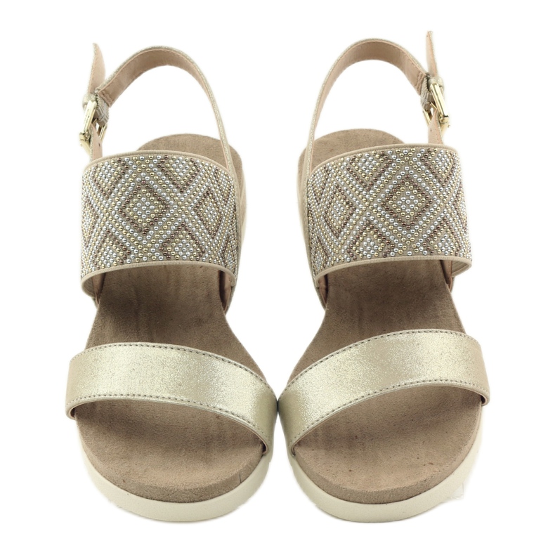 Sandalias caprice zapatos de mujer 28604 beige 4