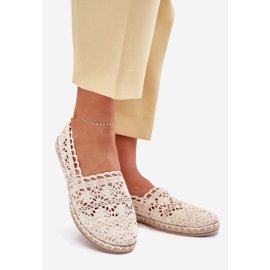 De encaje beige alpargatas 1