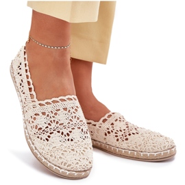 De encaje beige alpargatas 9