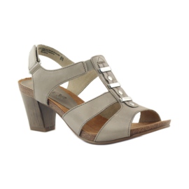 Caprice sandalias zapatos de mujer con velcro 28309 marrón multicolor 1