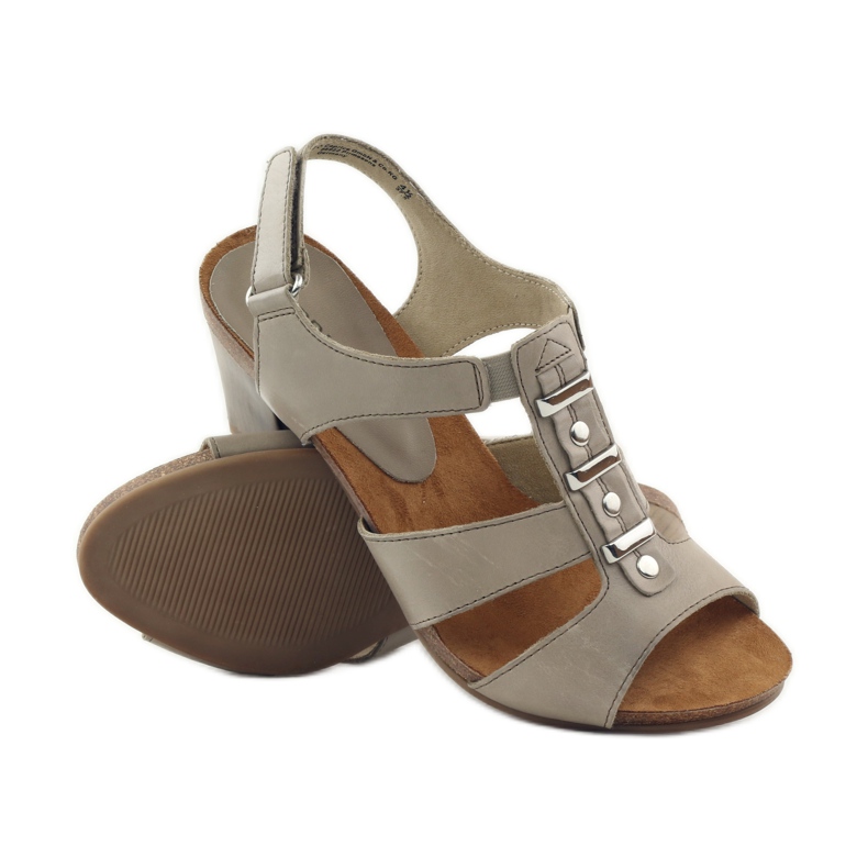 Caprice sandalias zapatos de mujer con velcro 28309 marrón multicolor 3