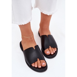 EVento Flip Flip Flip Flip con negro de cuero plano 6