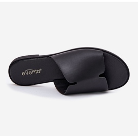 EVento Flip Flip Flip Flip con negro de cuero plano 2 EVento Flip Flip Flip Flip con negro de cuero plano 2