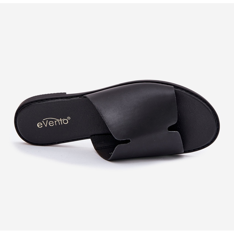 EVento Flip Flip Flip Flip con negro de cuero plano 2 EVento Flip Flip Flip Flip con negro de cuero plano 2