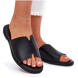 EVento Flip Flip Flip Flip con negro de cuero plano 11