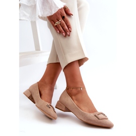S.Barski Bombas para mujeres con un adorno ecoscópico S. Barski KV27-034 beige 4