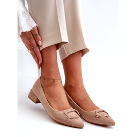 S.Barski Bombas para mujeres con un adorno ecoscópico S. Barski KV27-034 beige 5