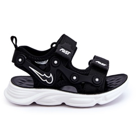 Tobias Niño Sandalias Velcro Blanco Y Negro 3 Tobias Niño Sandalias Velcro Blanco Y Negro 3