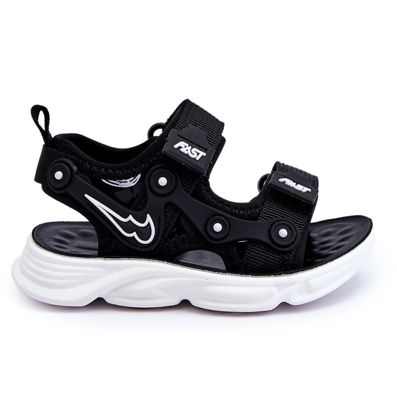 Tobias Niño Sandalias Velcro Blanco Y Negro 3 Tobias Niño Sandalias Velcro Blanco Y Negro 3