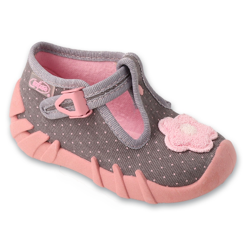 Zapatillas para niños de Befado 110p506 rosa gris 1