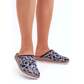 Pantuflas Mujer Brillantes Inblu CT000028 Azul Marino 2