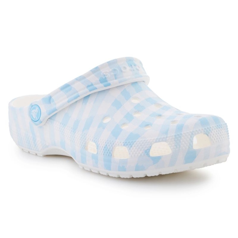Crocs Classic Gingham Clog 211006-16s Flip-Flops blanco 1 Crocs Classic Gingham Clog 211006-16s Flip-Flops blanco 1