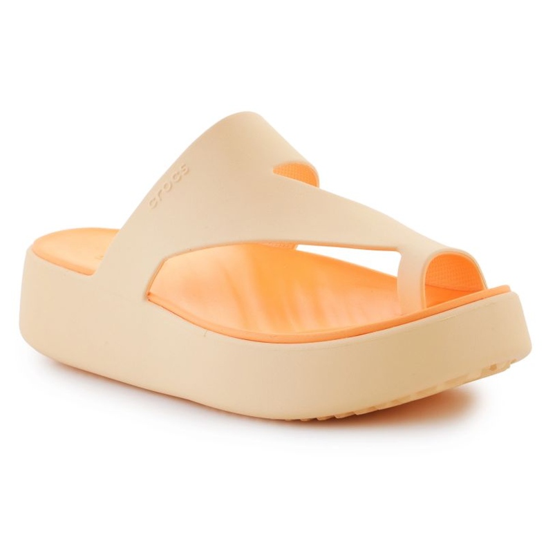 Flip-Flops Crocs Getaway Platform Toe Loop 210834-78z naranja 1