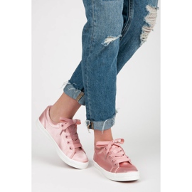 Kylie Zapatillas de satén rosado 4