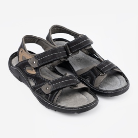 Sandalias de cierre adhesivo negro 2