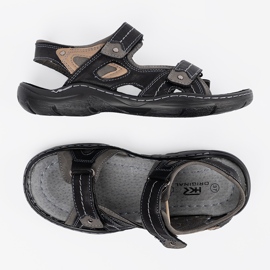 Sandalias de cierre adhesivo negro 4