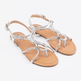 Silver Women's Flip -flops plata 2