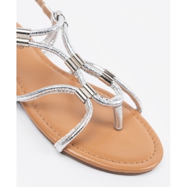 Silver Women's Flip -flops plata 1
