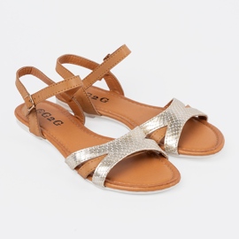 Sandalias de brillo beige 1