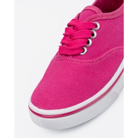 Zapatillas de zapatillas para niños rosa con suela blanca rosado 5