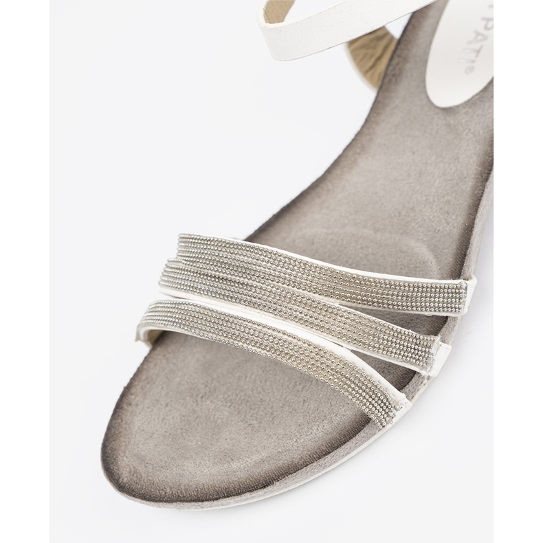 Shelvt Sandalias de mujer elegantes con rayas de brillo multicolor 1