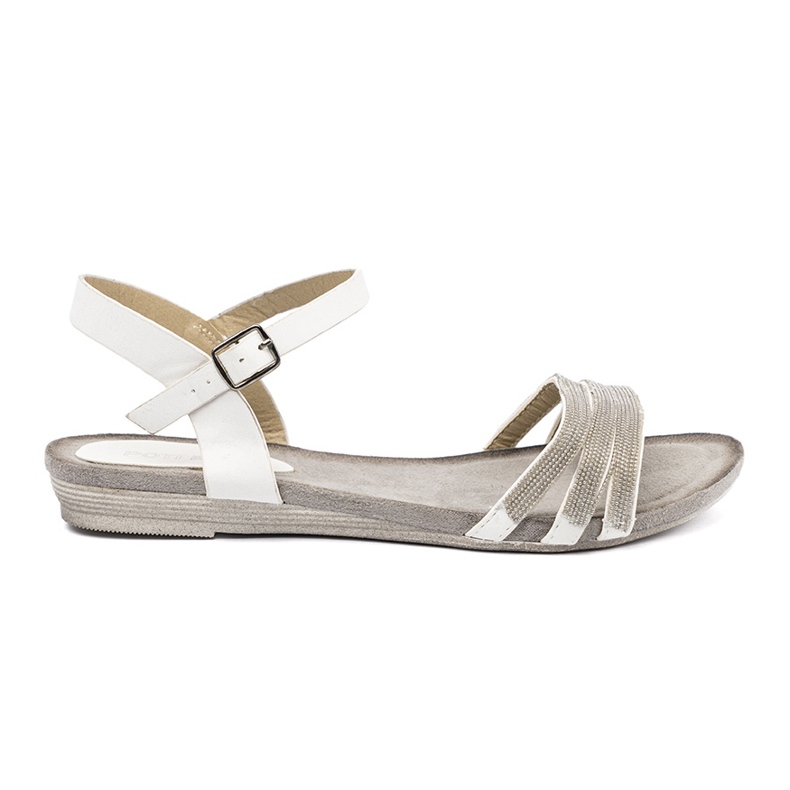 Shelvt Sandalias de mujer elegantes con rayas de brillo multicolor 2