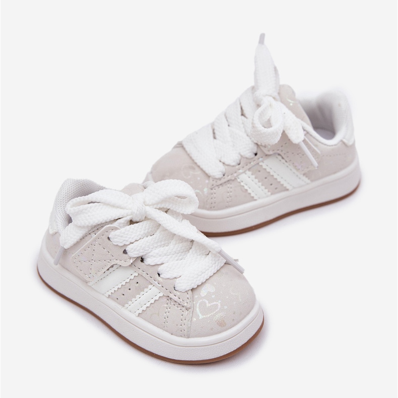 Zapatillas deportivas de zapatillas para los corazones de los niños blanco 1