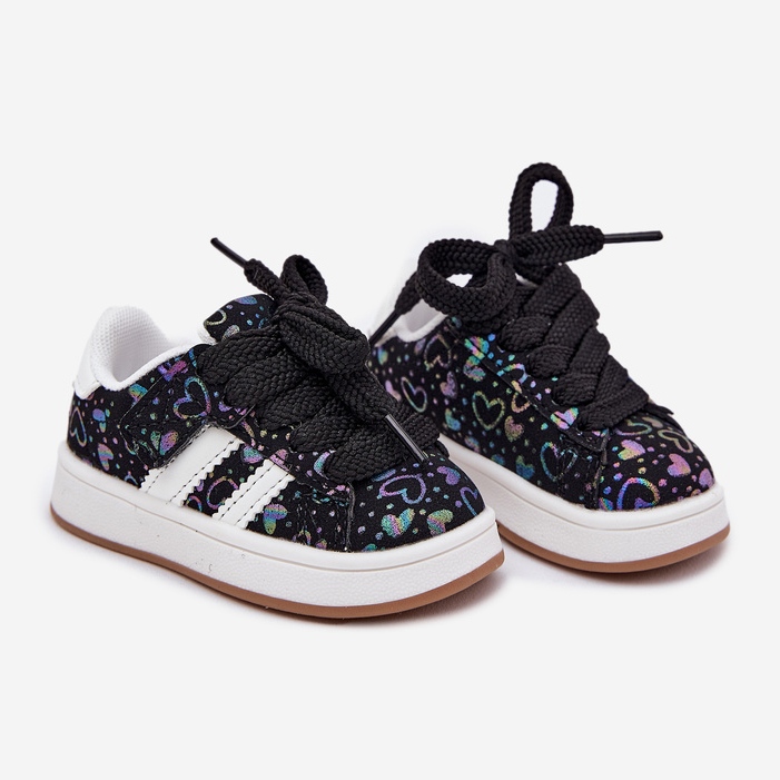 Zapatillas de deporte zapatos deportivos con corazones negros 1