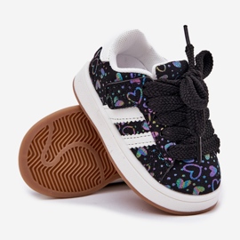 Zapatillas de deporte zapatos deportivos con corazones negros 3