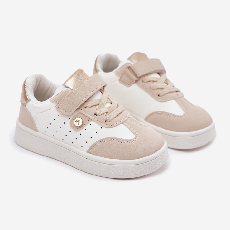 Zapatillas de deporte zapatillas de zapatillas en velcro beige 1