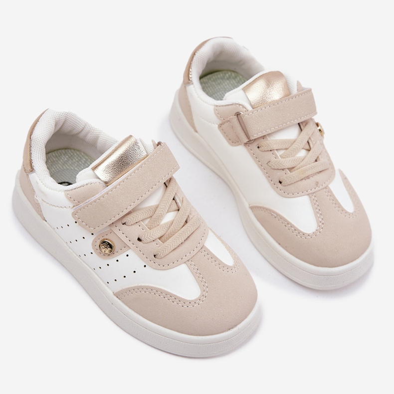 Zapatillas de deporte zapatillas de zapatillas en velcro beige 2