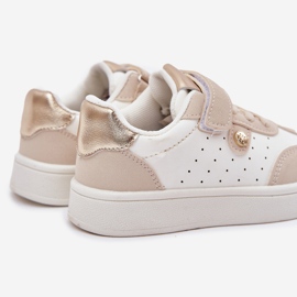 Zapatillas de deporte zapatillas de zapatillas en velcro beige 4