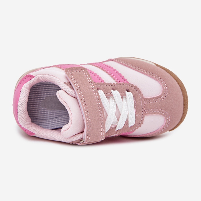 Zapatillas deportivas para niños con velcro rosa 2