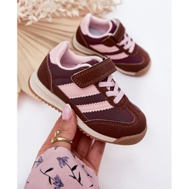 Zapatillas deportivas de zapatillas para velcro para velcro marrón 5